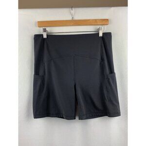 Women’s Zella Black Biker Shorts Size L with Side Pockets